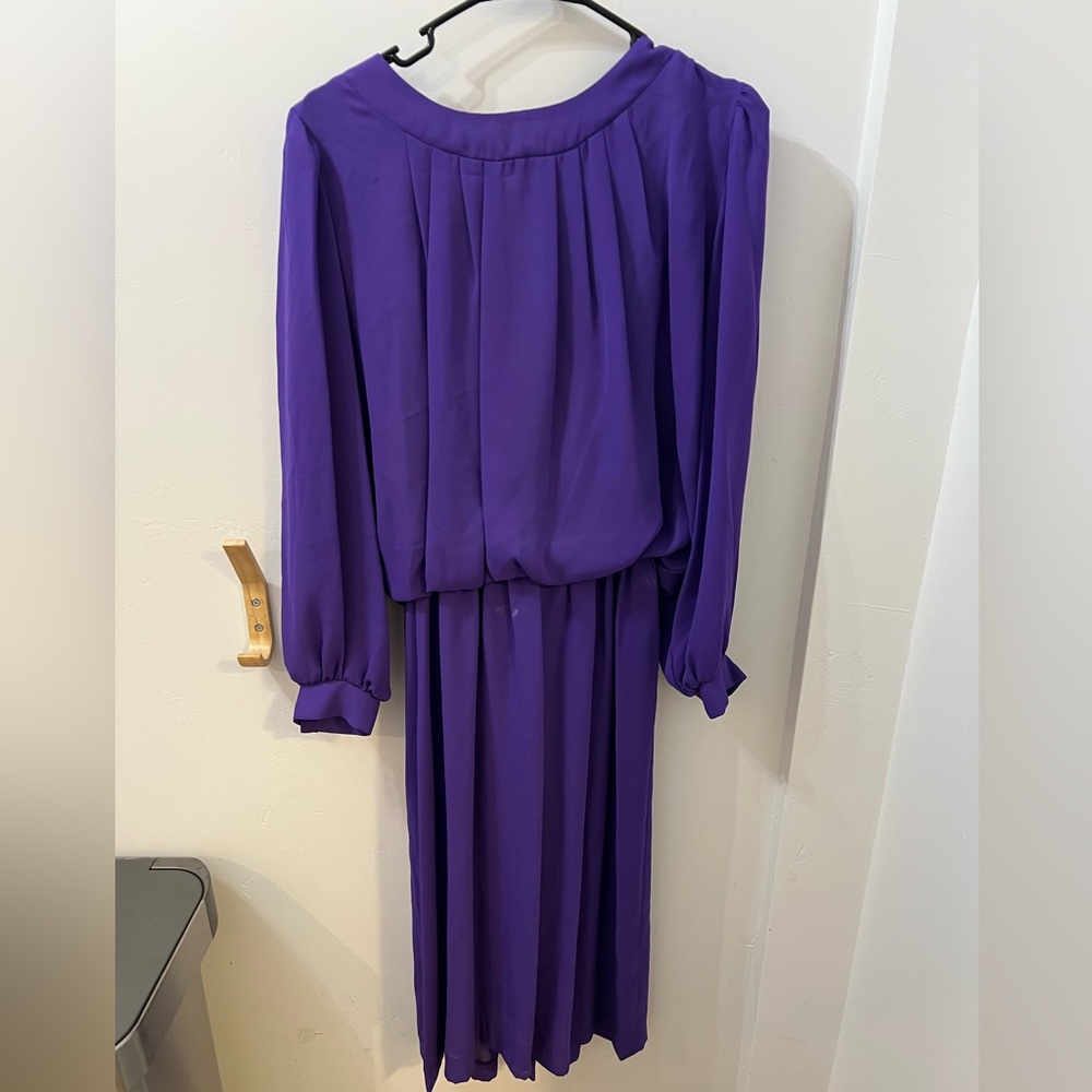 Georgee Original Purple Long Sleeve Dress Size 18